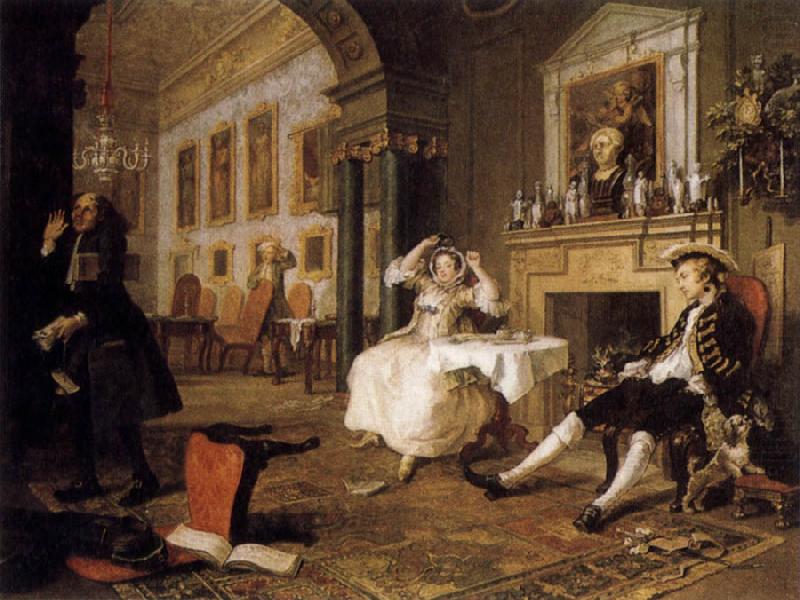 HOGARTH, William Marriage a la Mode:Shortly after the Marriage china oil painting image